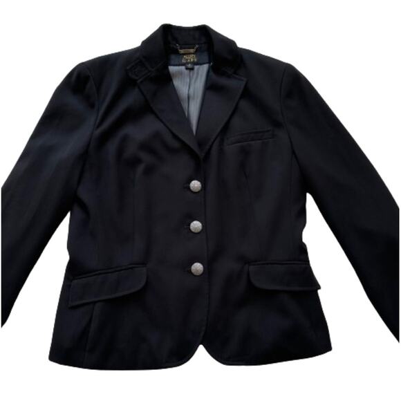 Allen by ABS Black Button Front Flap Pockets Long Sleeve Blazer Jacket Size 12 - Picture 9 of 12